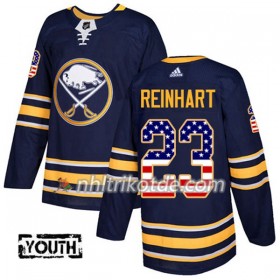 Buffalo Sabres Trikot Sam Reinhart 23 Adidas 2017-2018 Marineblau USA Flag Fashion Authentic - Kinder